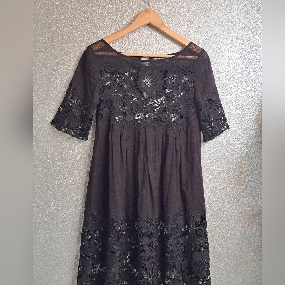 Holding Horses Black Lace Cover Up/Sun Dress  Size 4